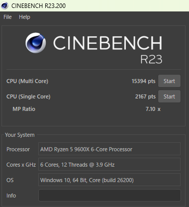 CineBench(Ryzen5 9600X)