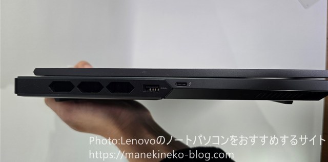 Legion Pro 7i Gen 8(82WQ0034JP)のインターフェース確認(左側面)